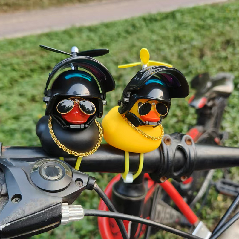 Yellow Cycling Gear - 귀여운 고무 오리 자전거 핸들 바