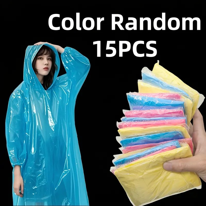 Yellow Cycling Gear - 15/30Pcs 성인용 무작위 색상 일회용 투명