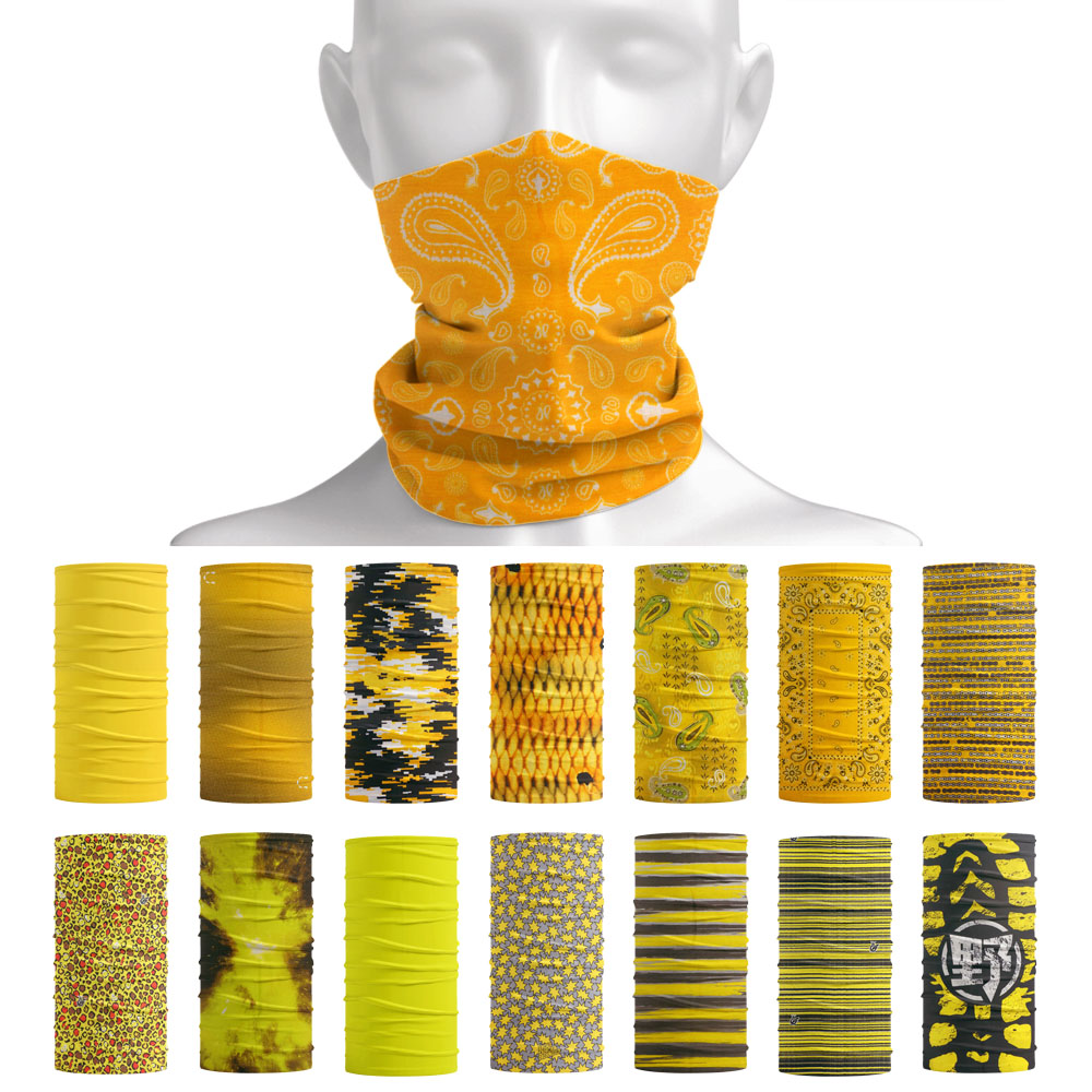 Yellow Cycling Gear - 밝은 색상 튜브 Neckchief 여성 야외
