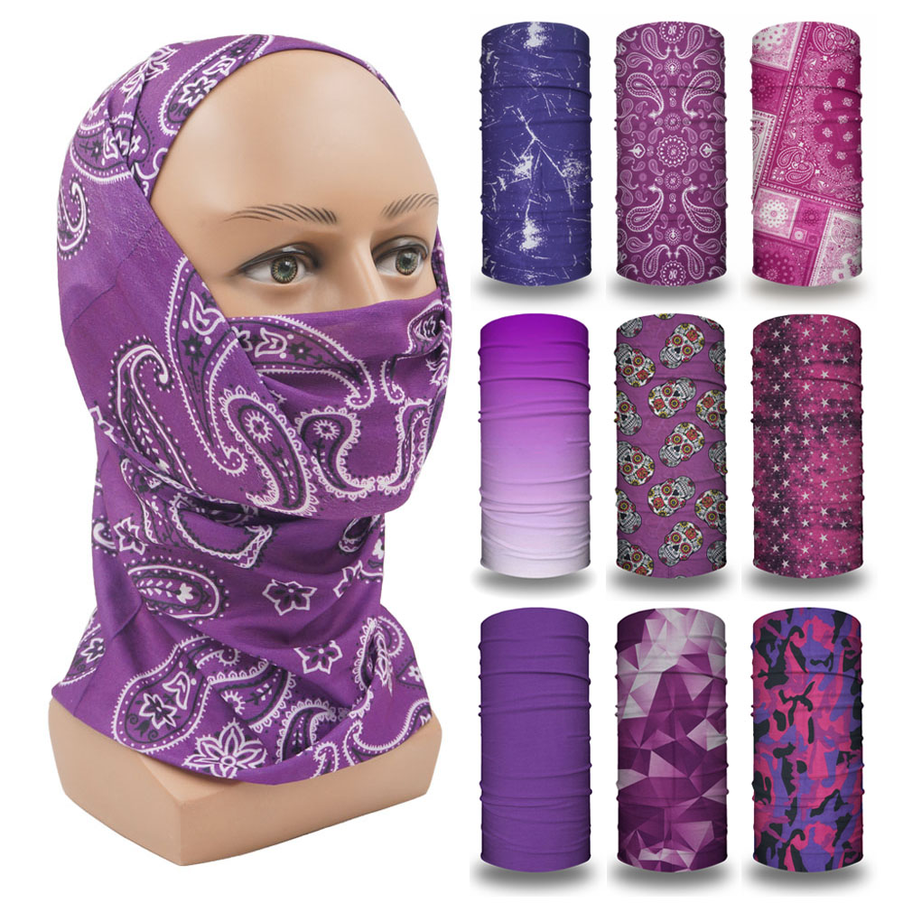 보라색 Balaclava 여성 러닝 캠핑 헤드 밴드 B - Cycling Gear Women 리뷰 및 가격